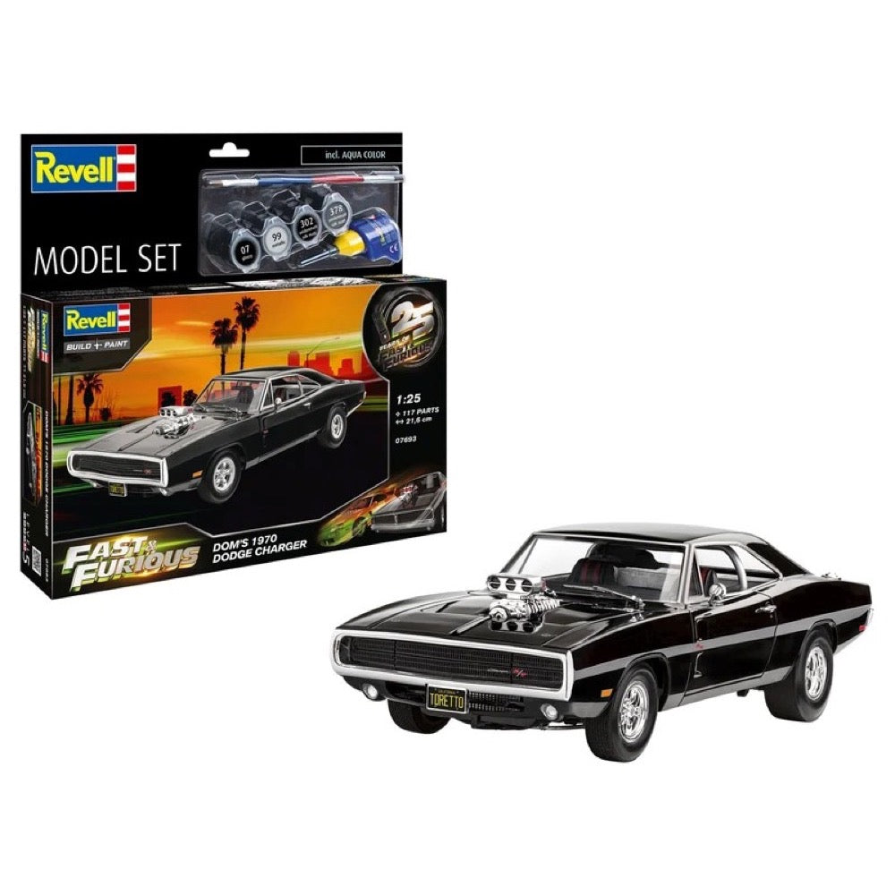 Revell 1/25 Fast & Furious Dominic's 1970 Dodge Charger Model Set