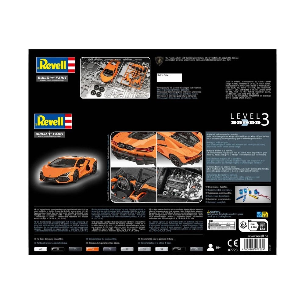 Revell 67723 1/24 Lamborghini Revuelto Starter Set