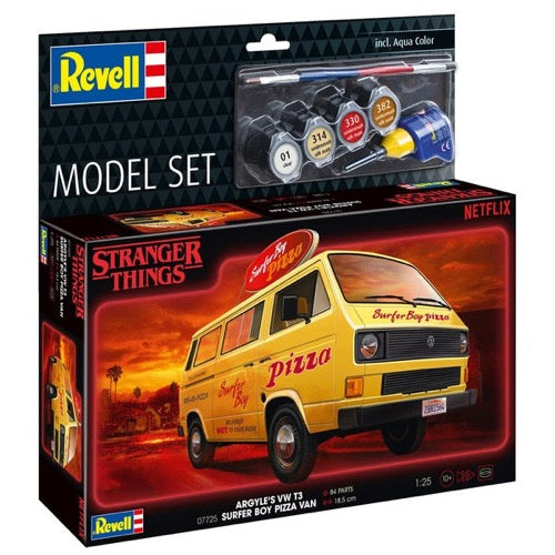 Revell 67725 1/25 Stranger Things VW T3 Bus Surfer Boy Starter Set