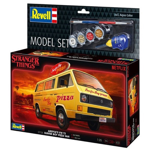 Revell 67725 1/25 Stranger Things VW T3 Bus Surfer Boy Starter Set