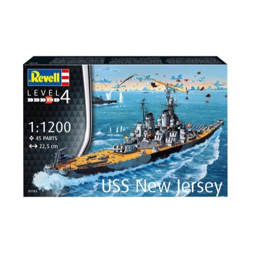 Revell 75183 1/1200 Battleship Uss New Jersey Starter Kit