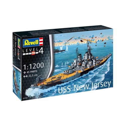 Revell 75183 1/1200 Battleship Uss New Jersey Starter Kit