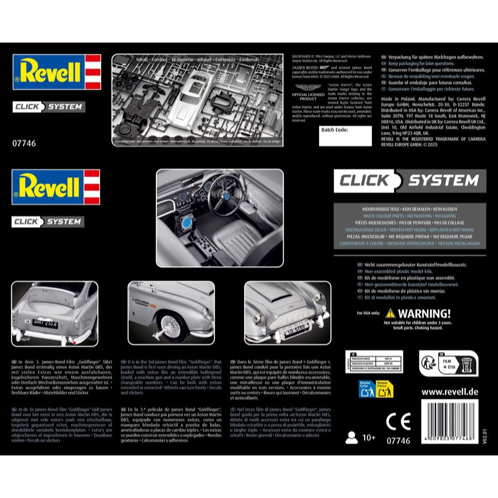 Revell 1/24 James Bond Aston Martin DB5 Click System
