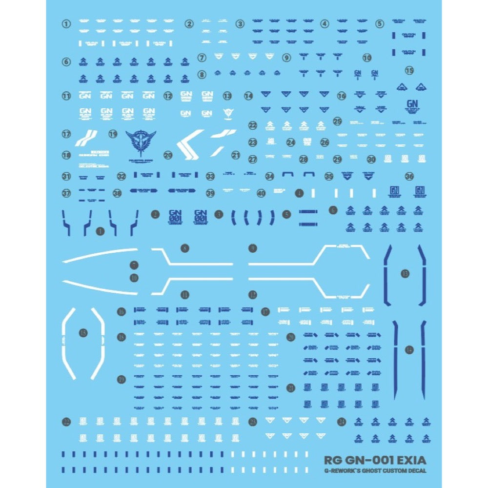 G-Rework CD-RG15 Premium Decal for RG Gundam Exia