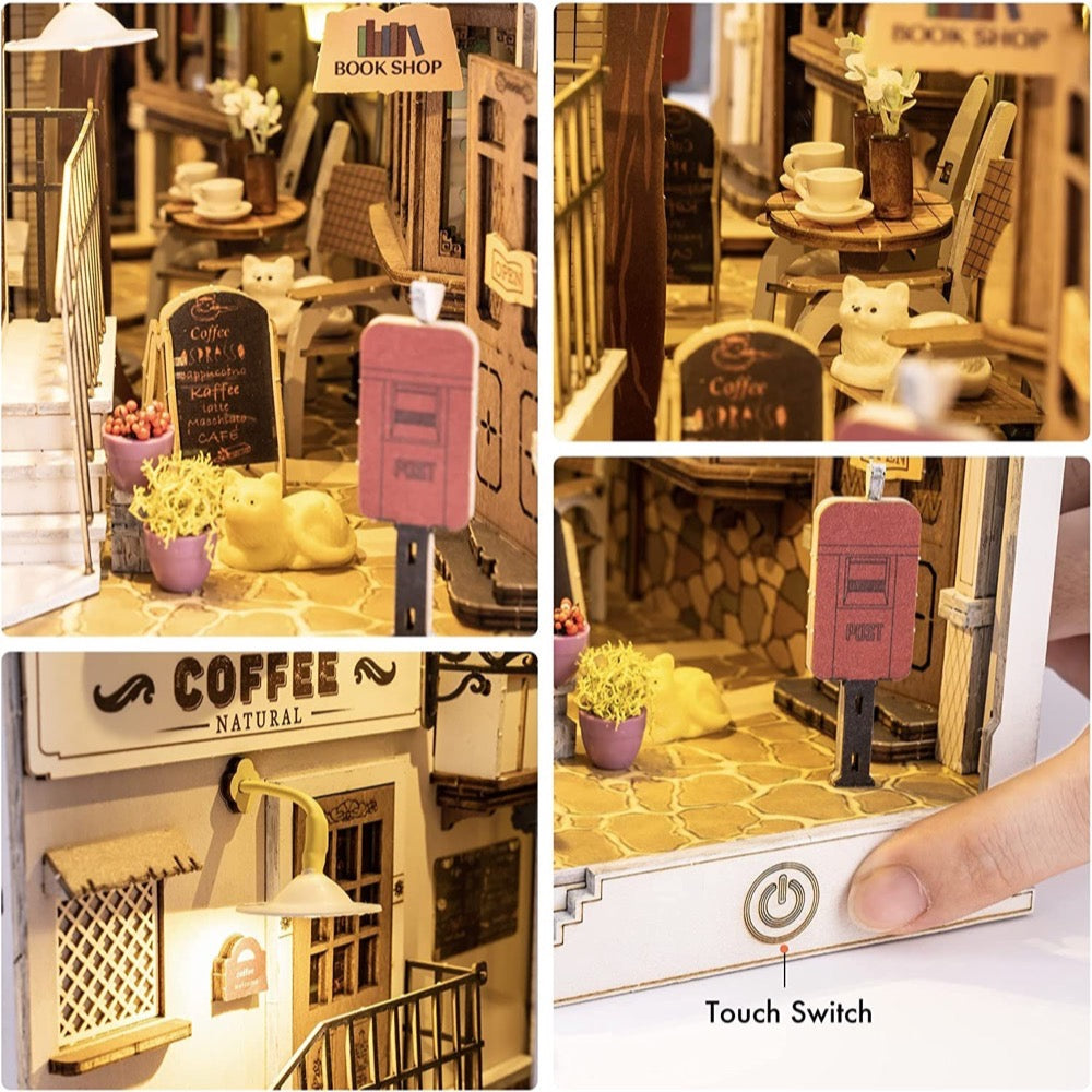 Robotime Rolife DIY Bookends Sunshine Town 6946785117714