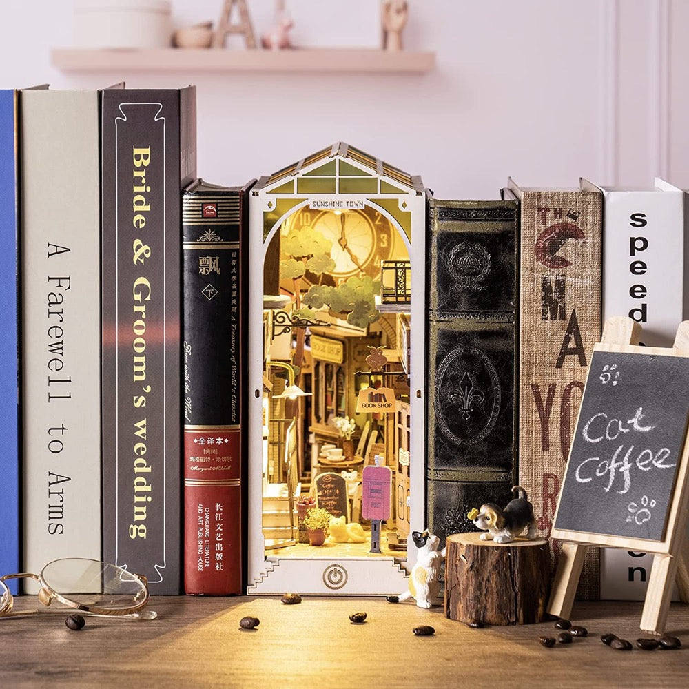 Robotime Rolife DIY Bookends Sunshine Town 6946785117714
