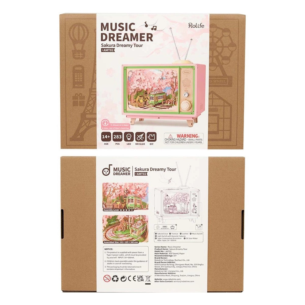 Robotime Rolife Music Box Sakura Dreamy Tour