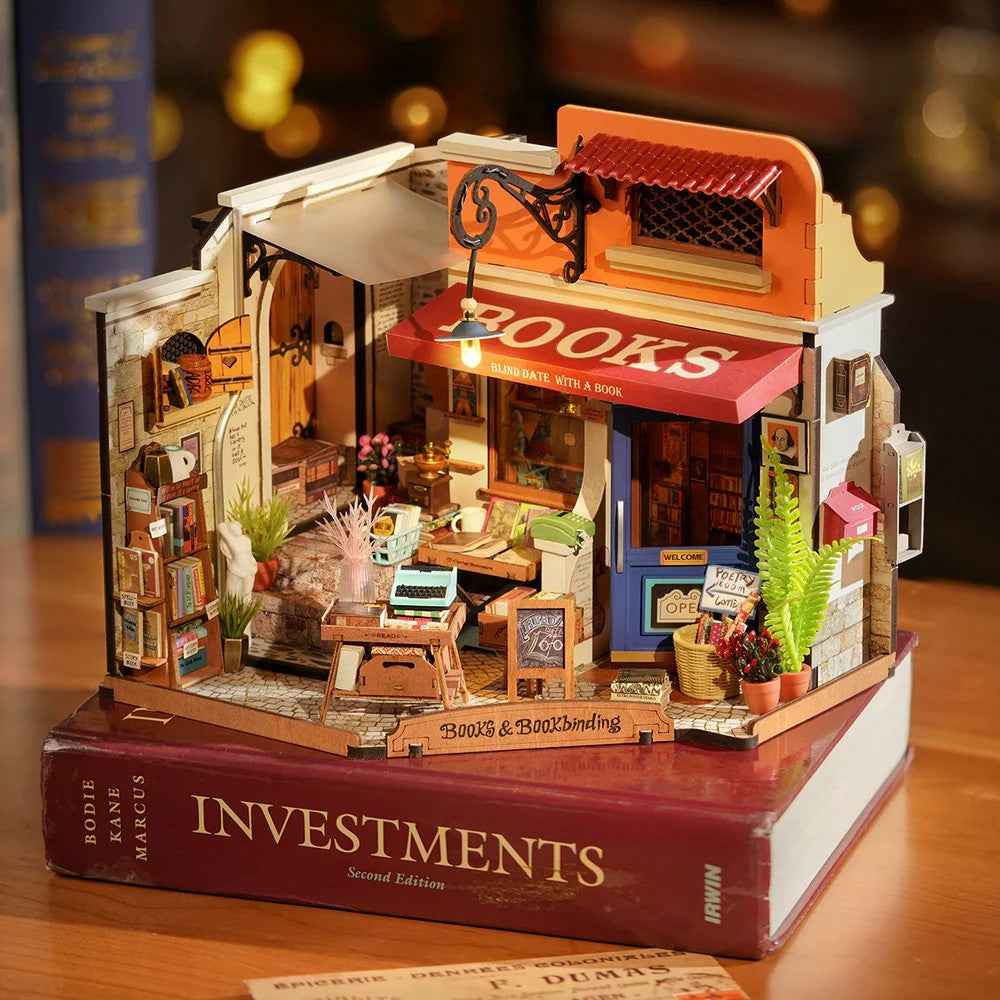 Robotime Rolife DIY Mini House Corner Bookstore