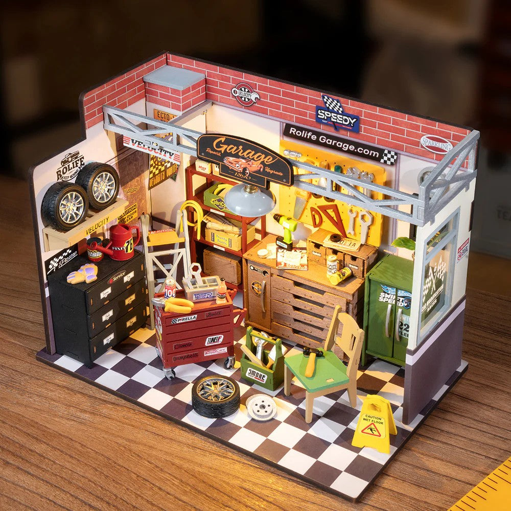 Robotime DIY Mini House Garage Workshop 6946785120356