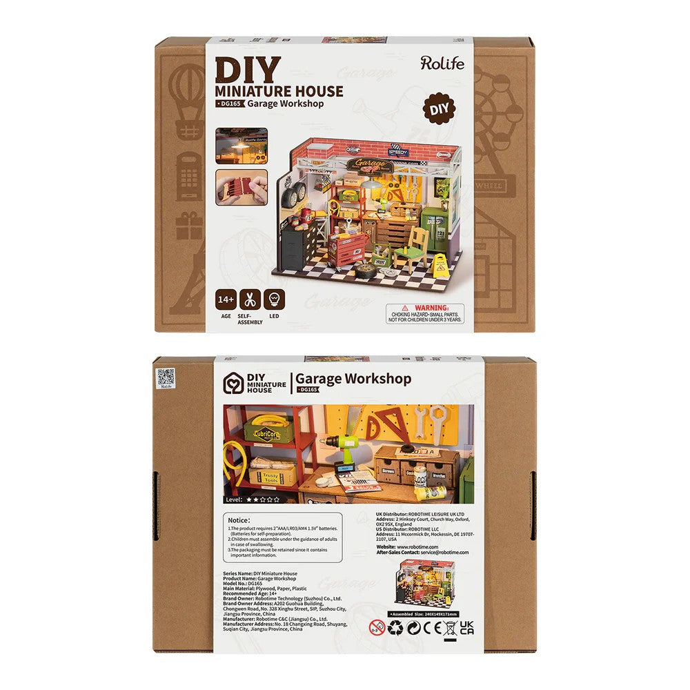 Robotime DIY Mini House Garage Workshop 6946785120356