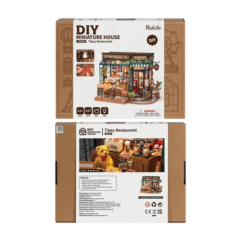 Robotime Rolife DIY Mini House Tipsy Restaurant