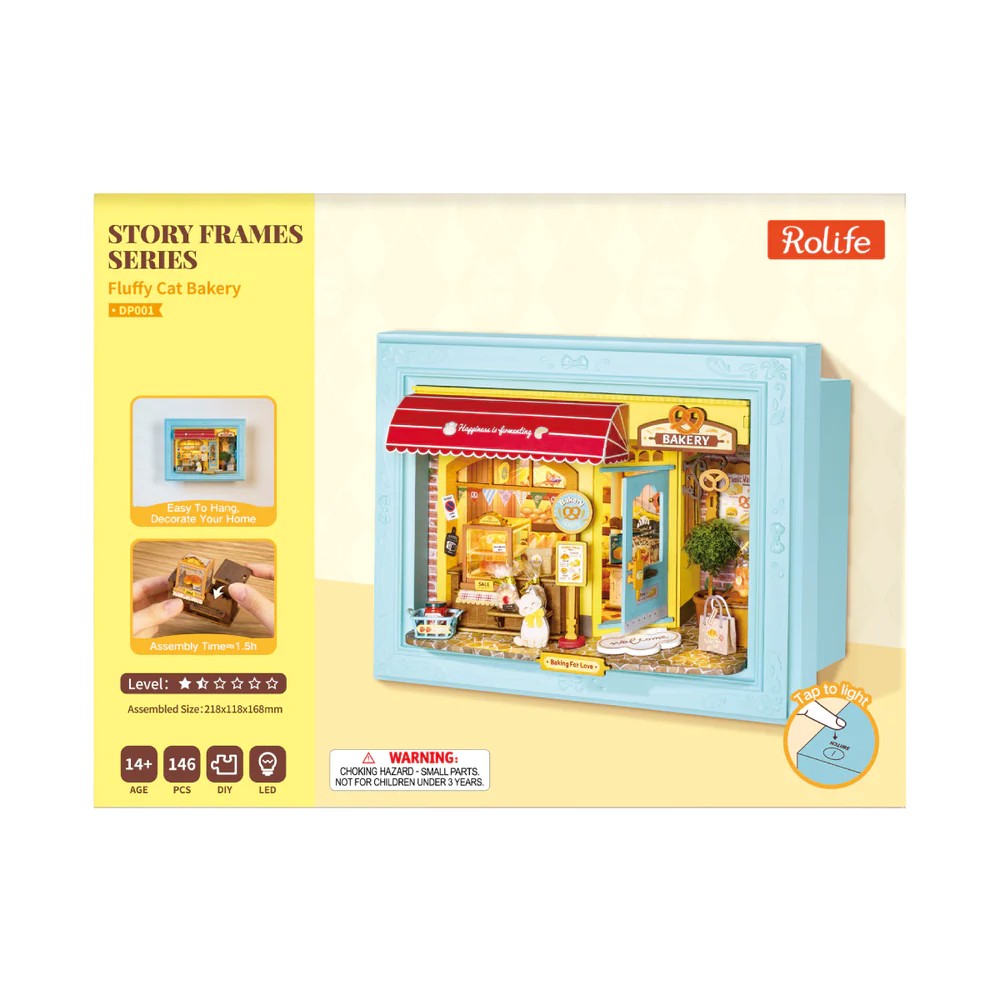 Robotime Rolife DIY Framed Fluffy Cat Bakery