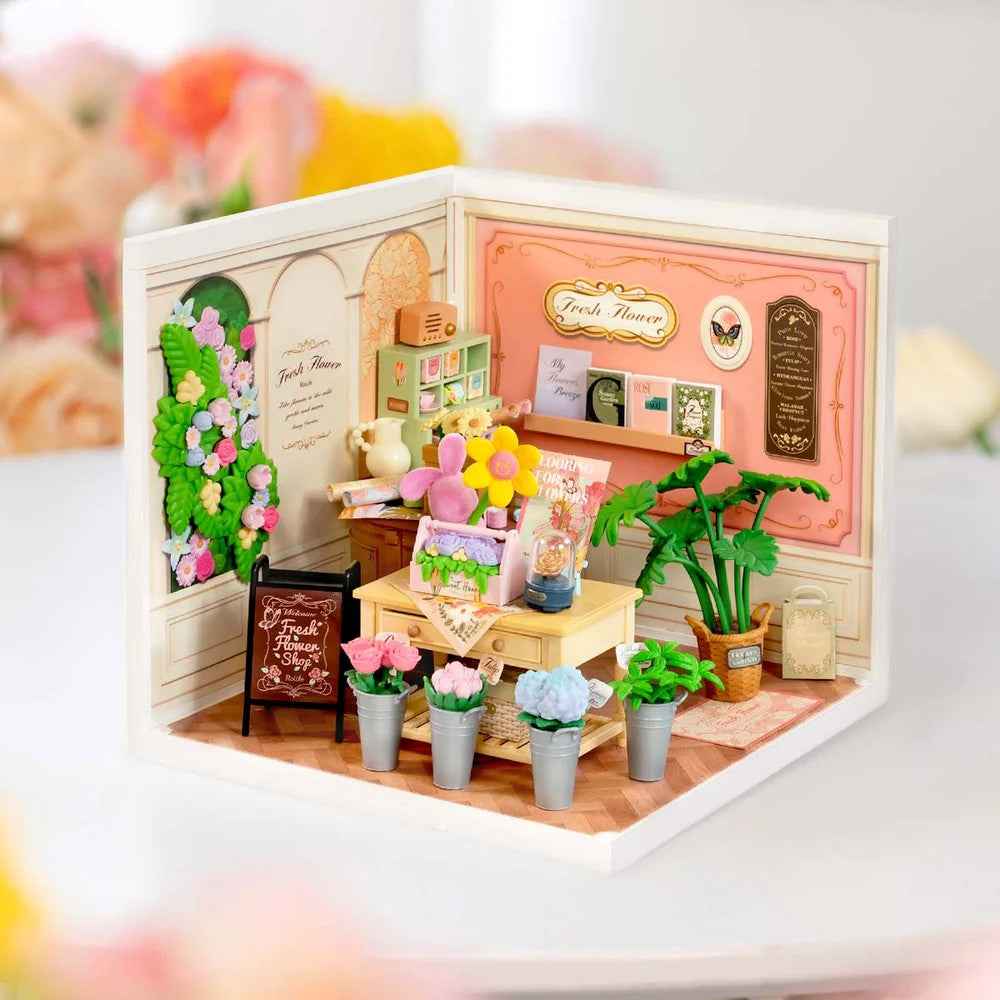 Robotime Rolife DIY Plastic Superstore Fresh Flower Shop
