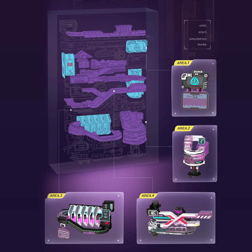 Robotime Rolife DIY Marble Run The Future City with Elevator