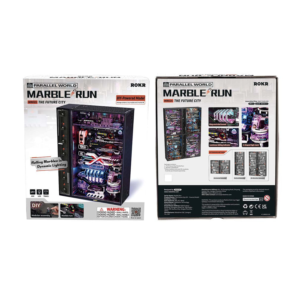 Robotime Rolife DIY Marble Run The Future City with Elevator