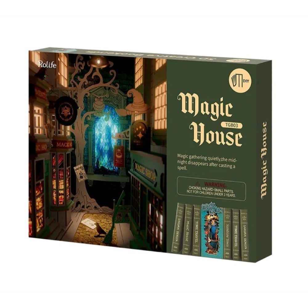 Robotime DIY Bookends Kit Magic House