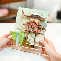 Robotime Rolife DIY Bookends Falling Sakura 6946785118865