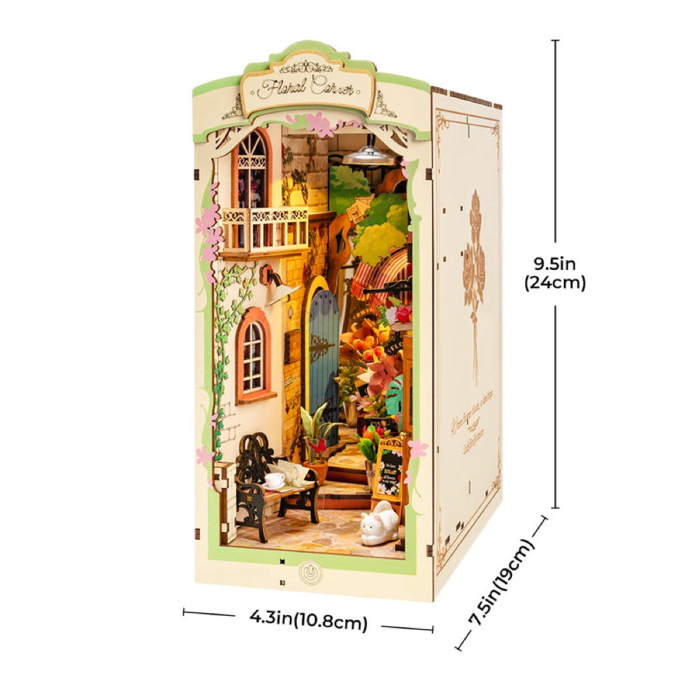 Robotime Rolife DIY Bookends Foral Corner 6946785121292