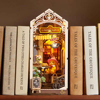 Robotime Rolife DIY Bookends Kit Holiday Cafe