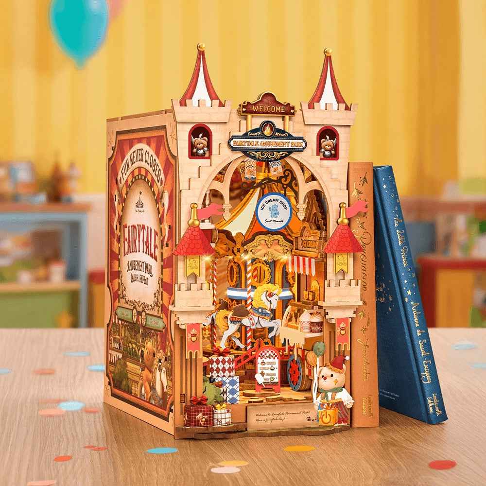 Robotime Rolife DIY Bookends Kit Fairytale Amusement Park