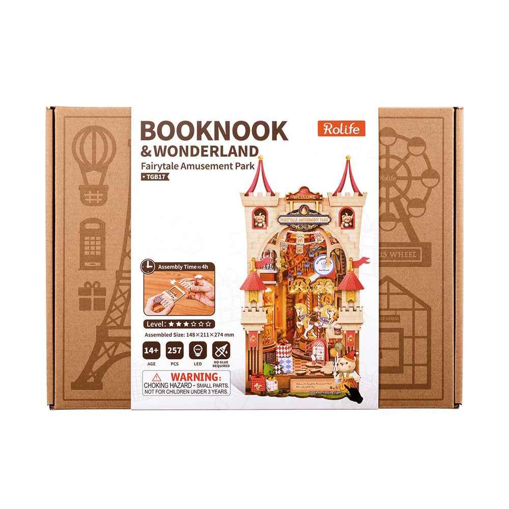 Robotime Rolife DIY Bookends Kit Fairytale Amusement Park
