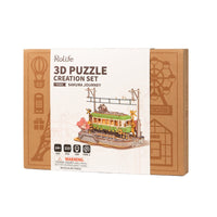 Robotime Rollife DIY Sakura Journey Tram 6946785119541