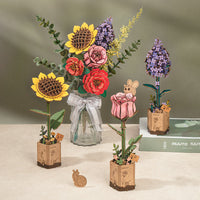 Robotime Wood Bloom Red Camelia Flower 6946785119237 6946785119237
