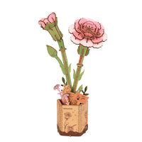 Robotime Wood Bloom Pink Carnation Flower 6946785119268 6946785119268