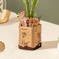Robotime Wood Bloom Pink Carnation Flower 6946785119268
