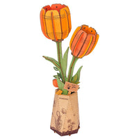 Robotime Wood Bloom Orange Tulip 6946785122343