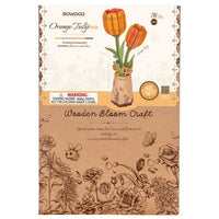 Robotime Wood Bloom Orange Tulip 6946785122343