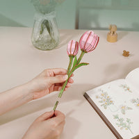 Robotime Wood Bloom Pink Tulip 6946785124255