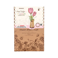 Robotime Wood Bloom Pink Tulip 6946785124255