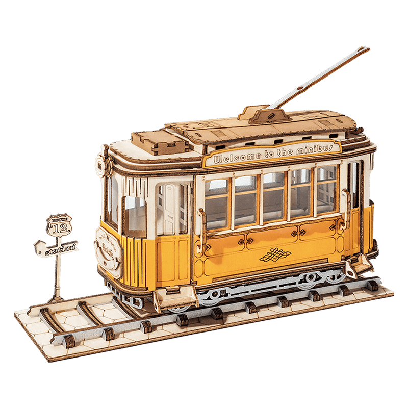 Robotime Rolife Classical 3D Wooden Carriage Tram 6946785115376