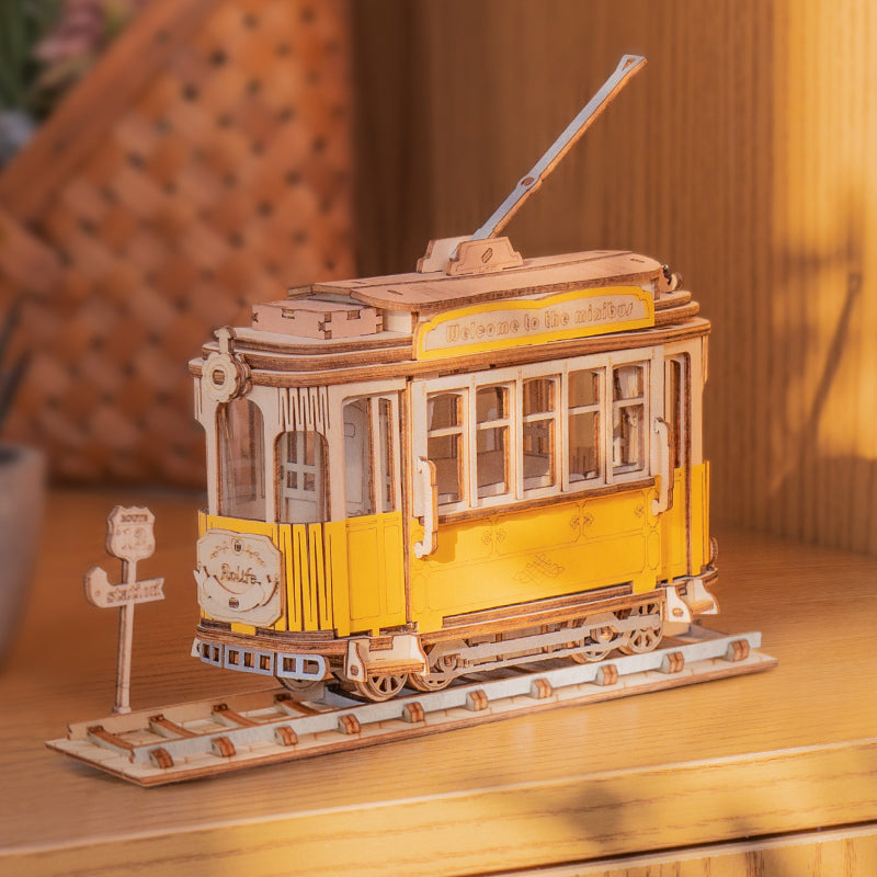 Robotime Rolife Classical 3D Wooden Carriage Tram 6946785115376
