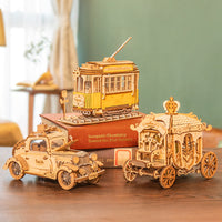 Robotime Rolife Classical 3D Wooden Carriage Tram 6946785115376