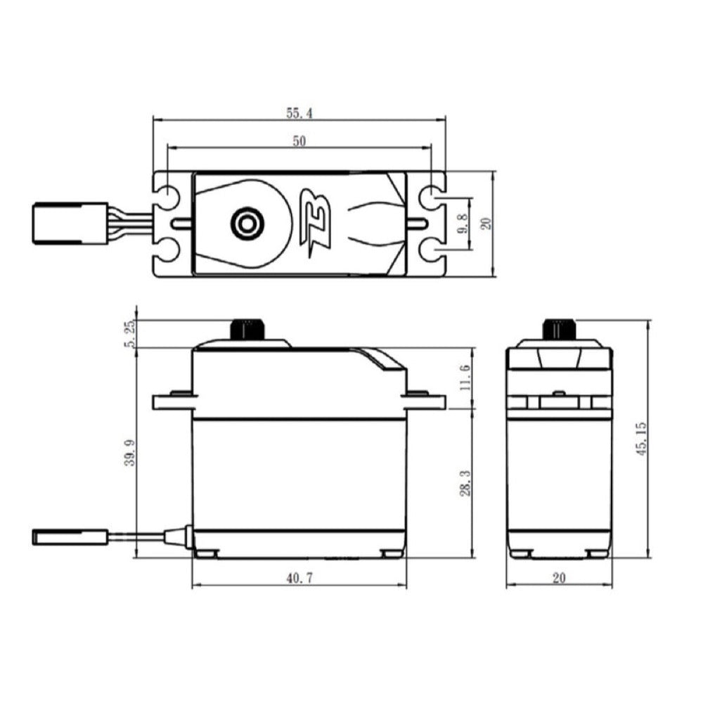 Savox Budget 12KG Servo .23 Speed Metal Gear