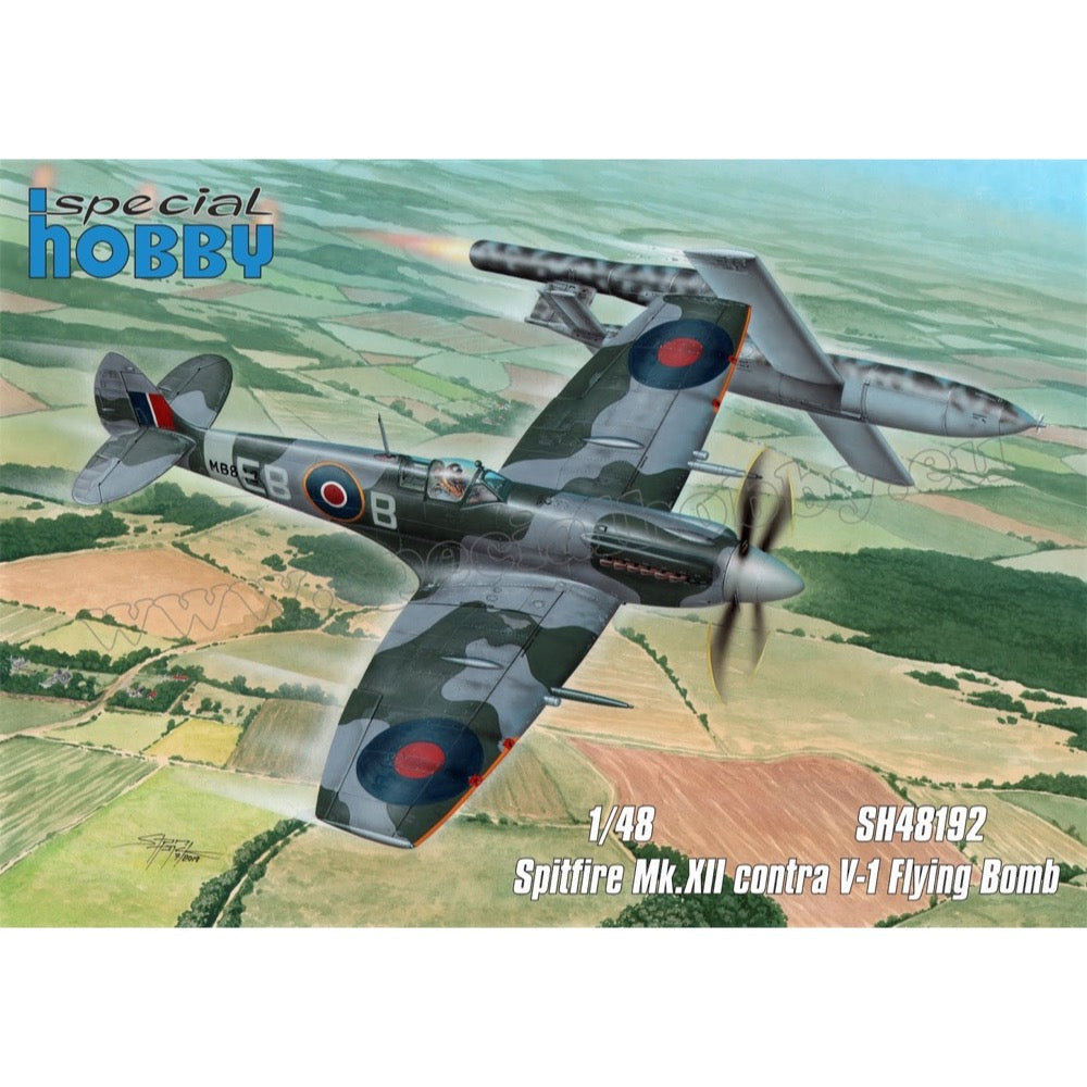 Special Hobby 48192 1/48 Spitfire Mk.XII Contra V-1 Flying Bomb Plastic Model Kit