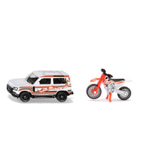 Siku Land Rover Defender with KTM Motorbike