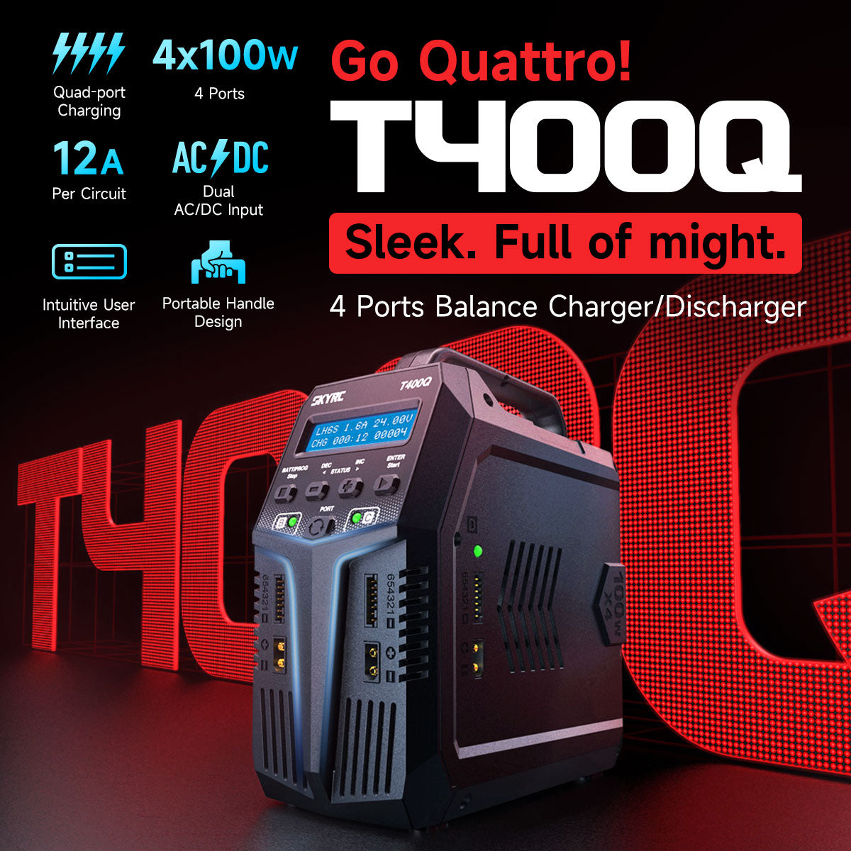 Sky RC 100189 T400Q Quattro AC/DC Charger