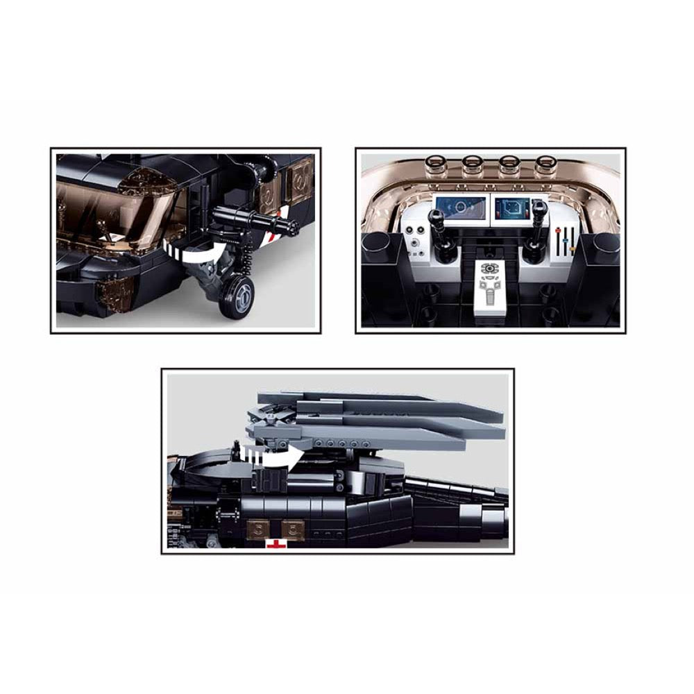 Sluban Model Bricks Black Hawk Helicopter