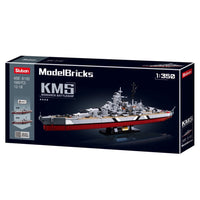 Sluban Model Bricks Bismarck Battleship (2 in 1)