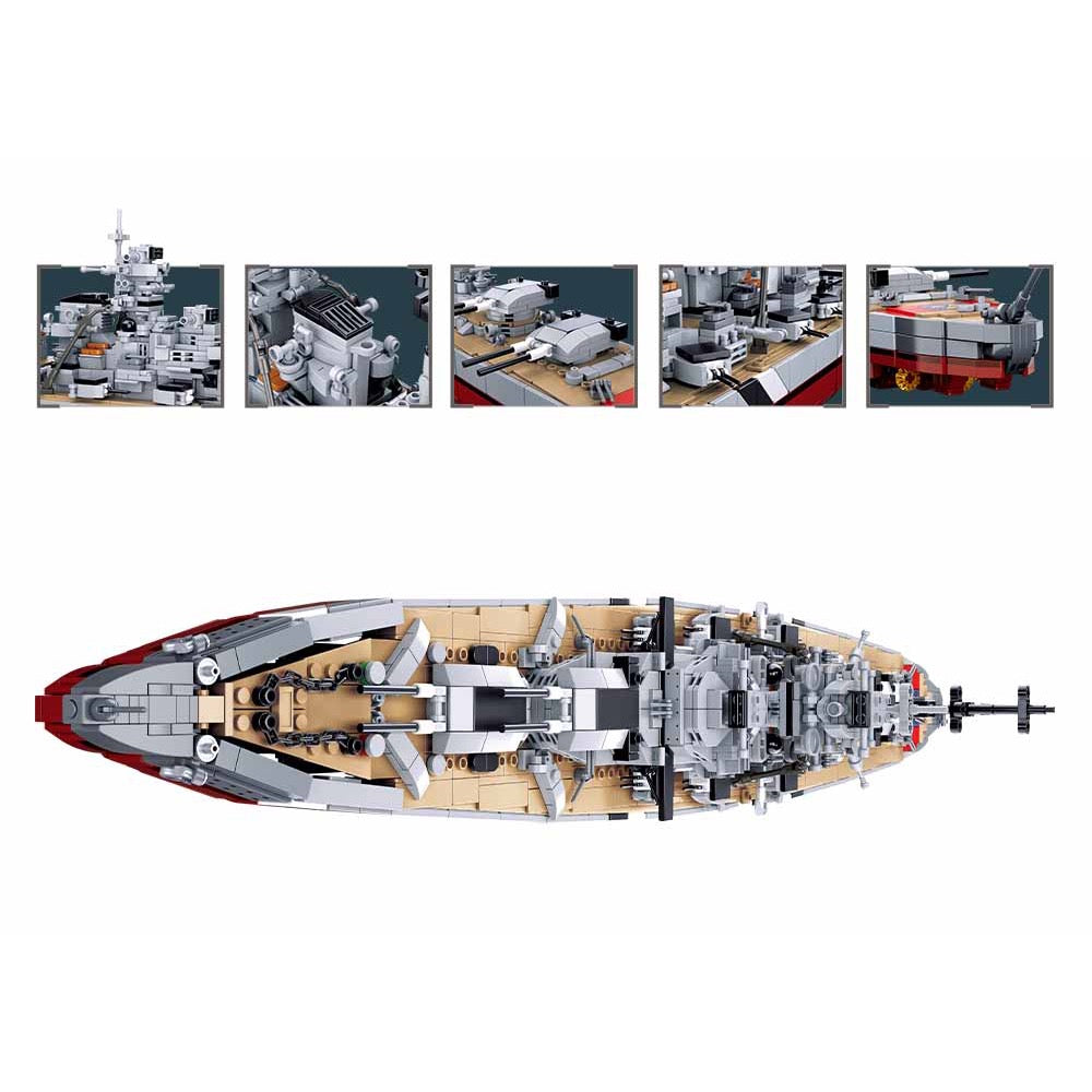 Sluban Model Bricks Bismarck Battleship (2 in 1)