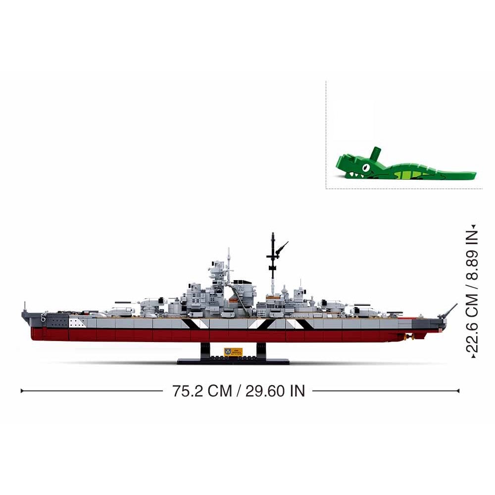 Sluban Model Bricks Bismarck Battleship (2 in 1)