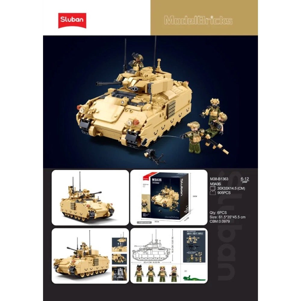 Sluban Model Bricks 1/35 M3A3S Bradley