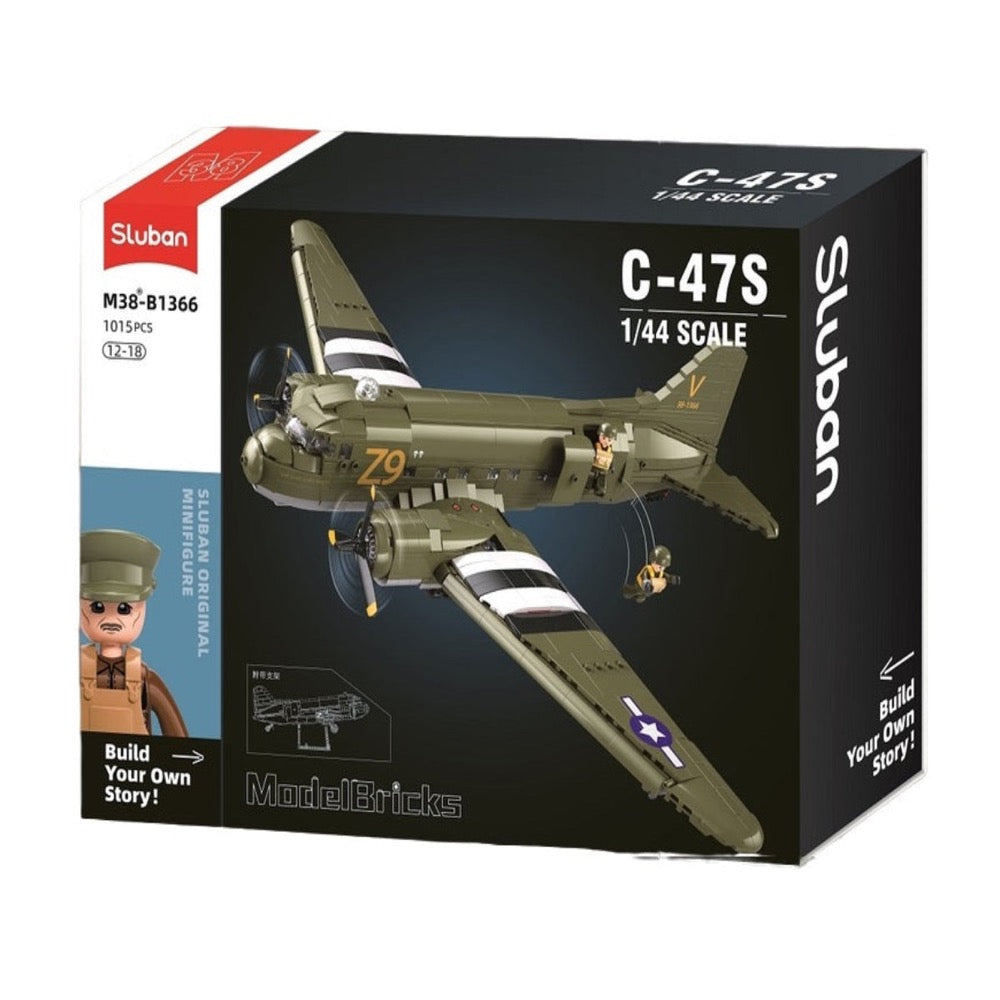 Sluban Model Bricks 1/44 C-47-S Airtrain