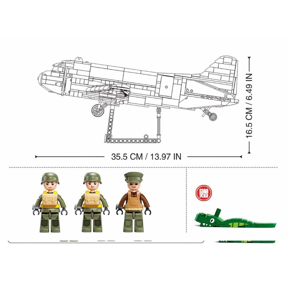 Sluban Model Bricks 1/44 C-47-S Airtrain