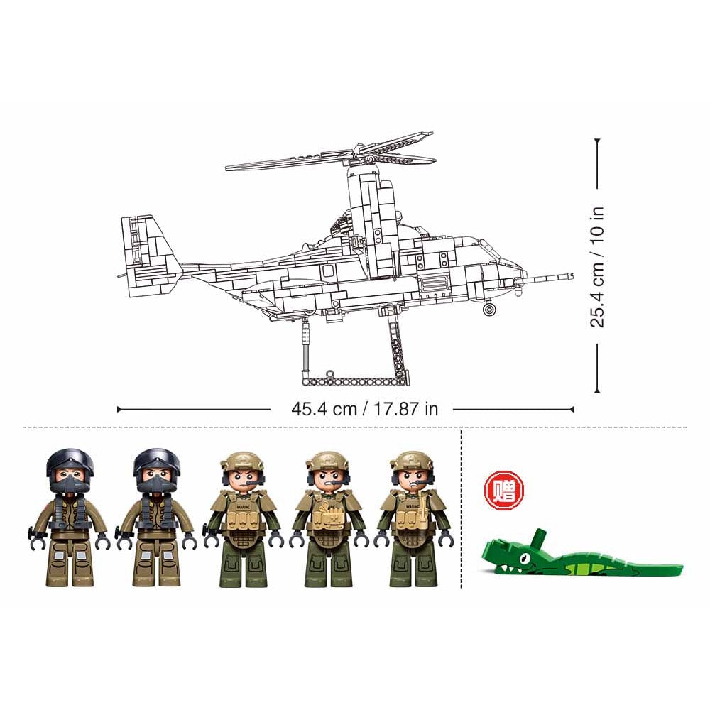 Sluban Model Bricks 1/44 MV-22 Osprey
