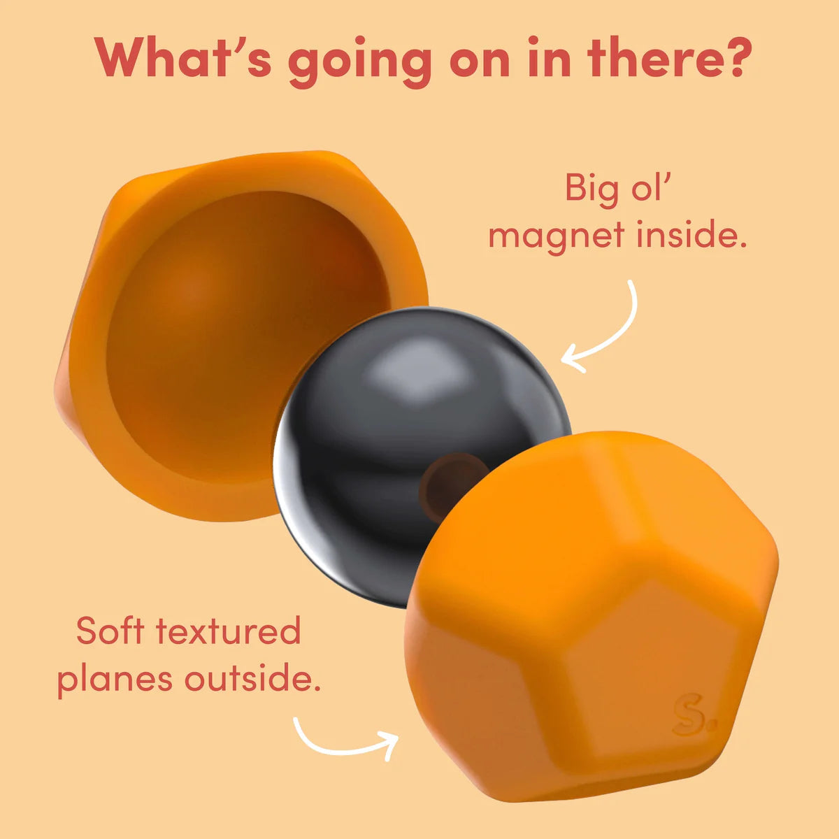Speks Odds Orange Planes Silicone Fidget Magnets