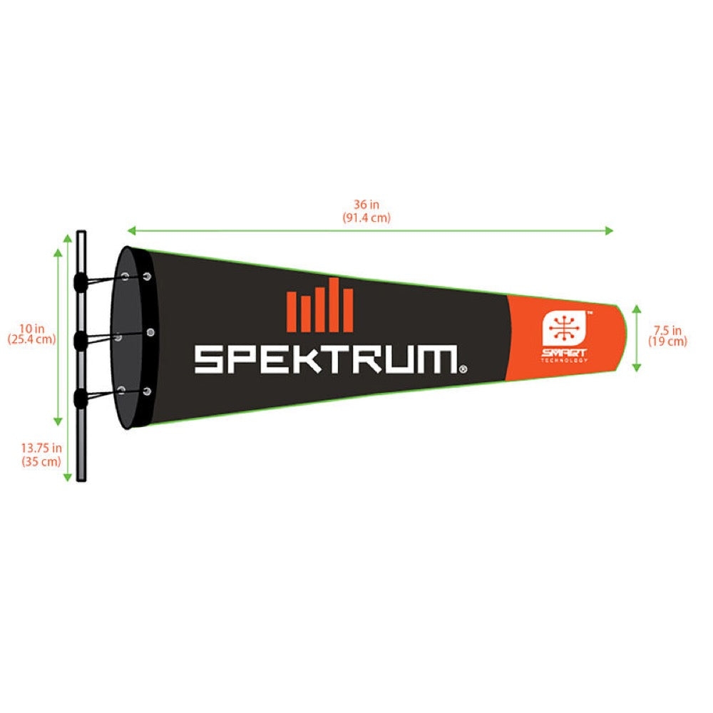 Spektrum SPMPWS100 Smart Airfield Windsock 10x36in